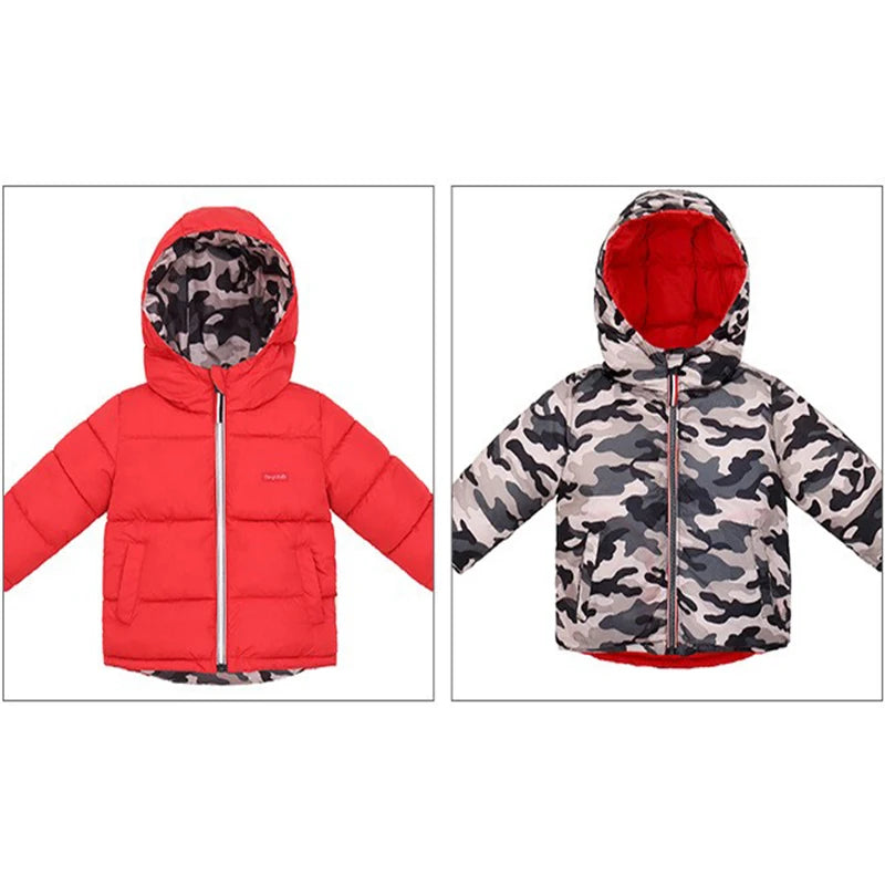 Toasty-Warm Reversible Hooded Boy's Jacket