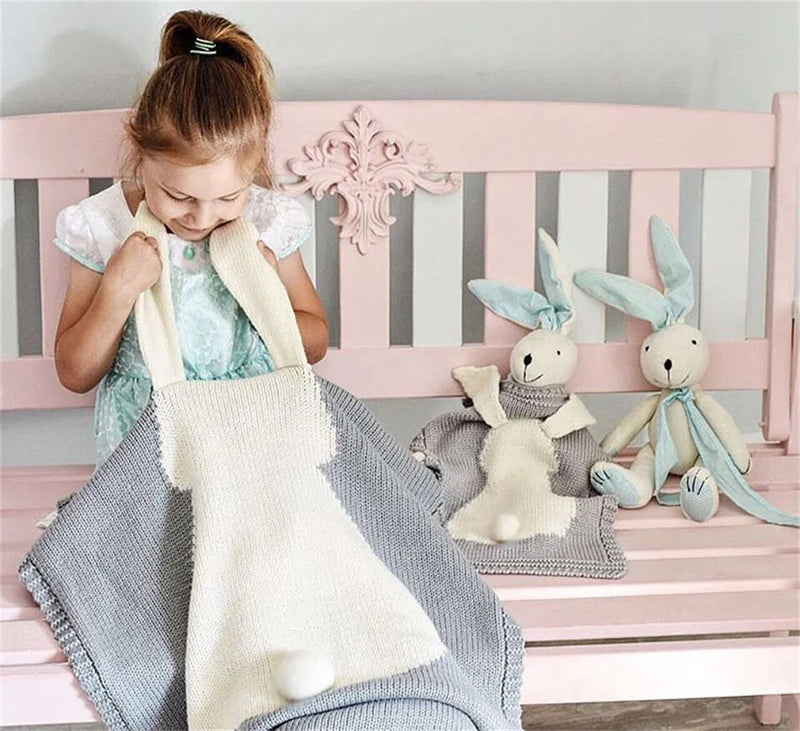 "Sweet Bunny Mine" Personalized Baby Blanket - 6 Colors