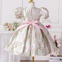 Danella Brocade Special Occasion Dress in 2 Elegant Colors - The Palm Beach Baby Estimated 12 -21 Day Shipping