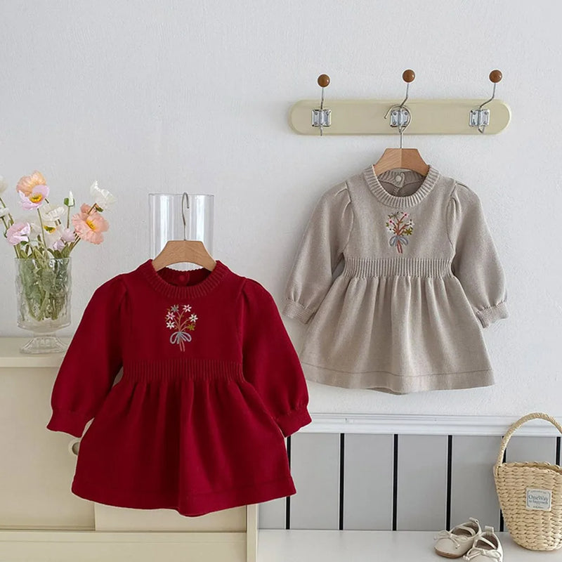 Winter Fleurs Sweater Dress - 2 Colors