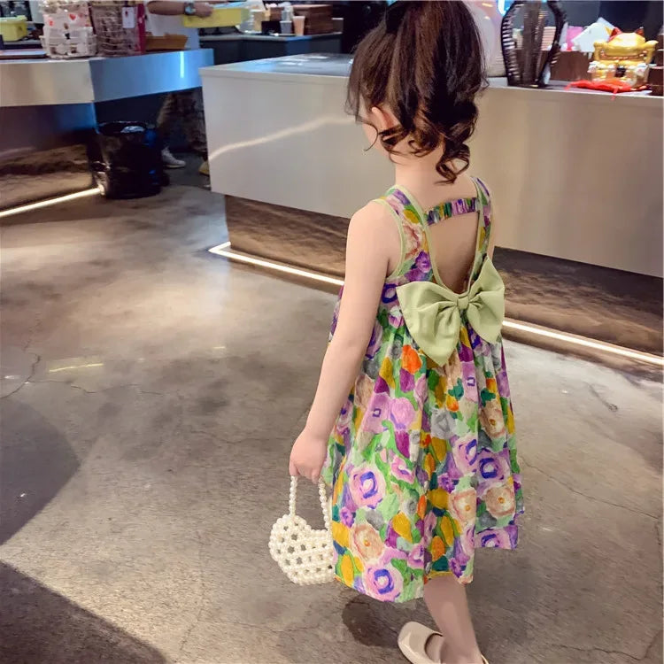 Vibrantly Lovely "Caroline" Floral Party Dress for Girls - The Palm Beach Baby