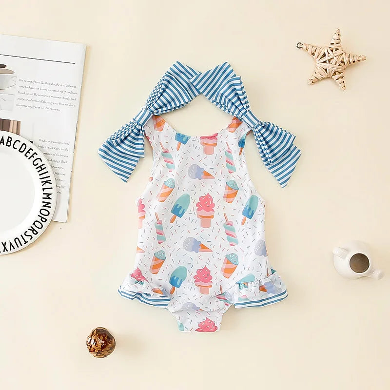 "Print Cuties"  1 PC Swimsuits - 4 Prints