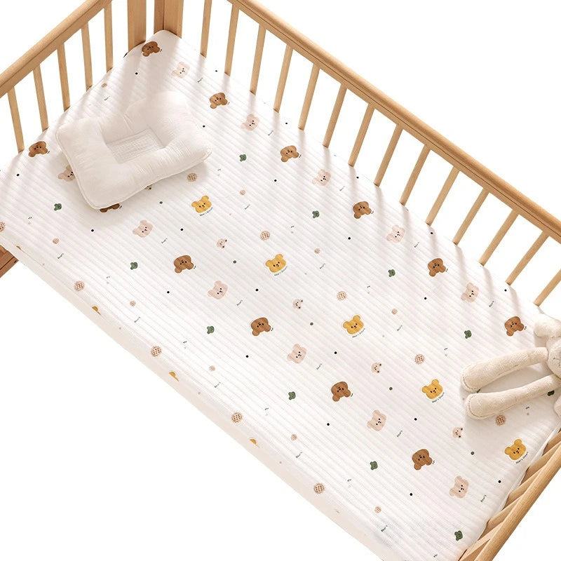 Fitted Crib or Bed Sheet In 2 Cute Zoo Animal Prints (Sheet Only) - The Palm Beach Baby Estimated 14 - 25 Day Shipping