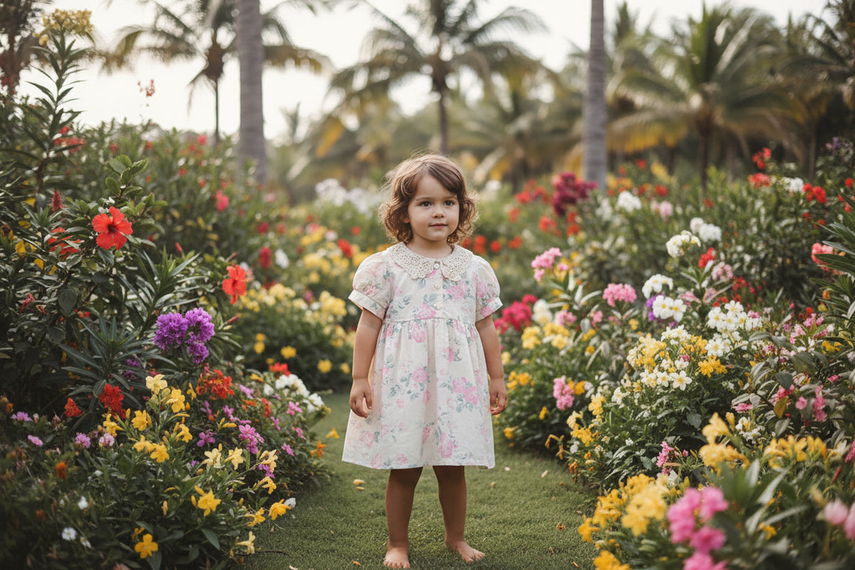 Sweet Celina Polly Pink Floral Lace Collared Dress - The Palm Beach Baby Estimated 15 - 20 Shipping