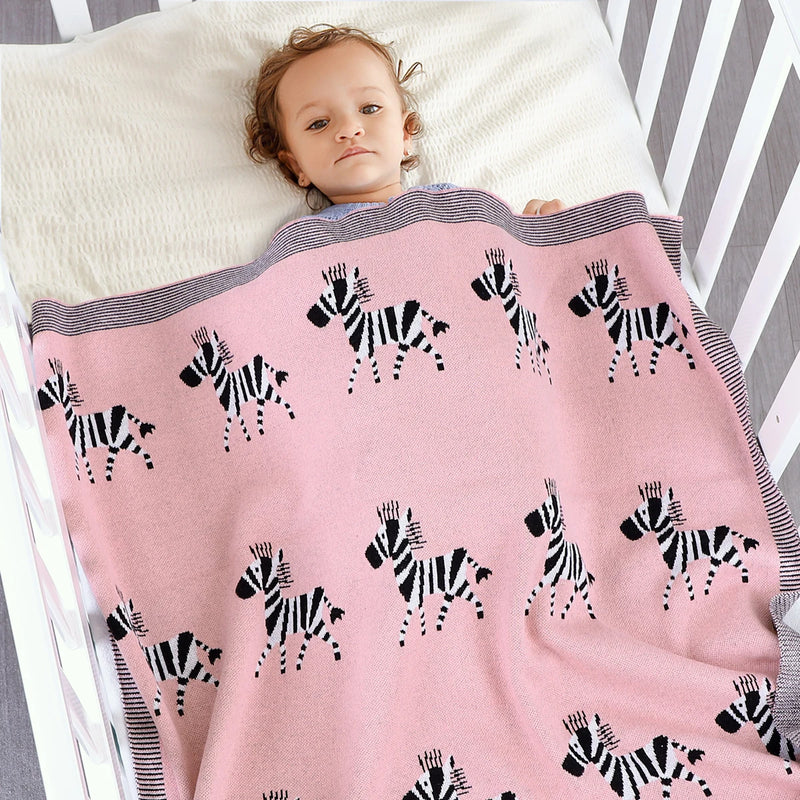"Zebra Baby" Print Baby's Blanket
