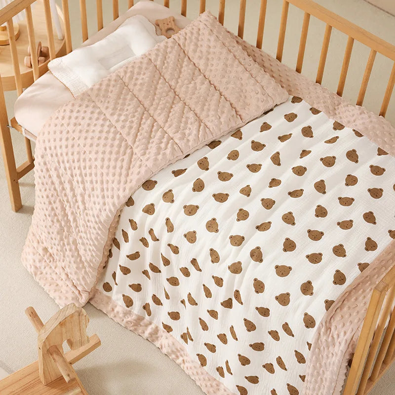 Adorable Minky Dot Blanket in 4 Cute Designs for Babies - Children - The Palm Beach Baby 15 - 21 Day Shipping