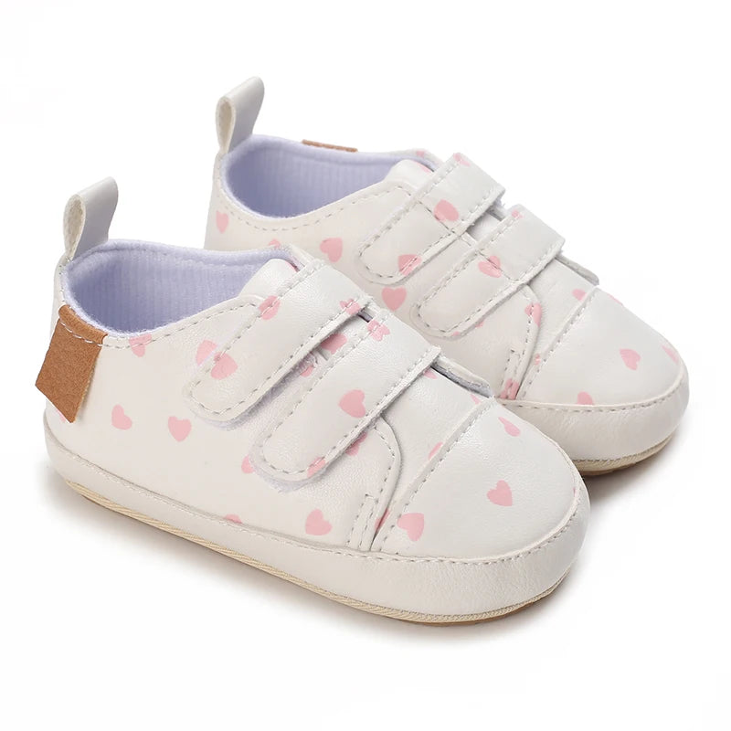 Babies' Faux Leather Rubber Soled Lace-ups in stylish design, perfect for infants aged 0 to 18 months, showcasing 9 vibrant colors for your little one's first steps.