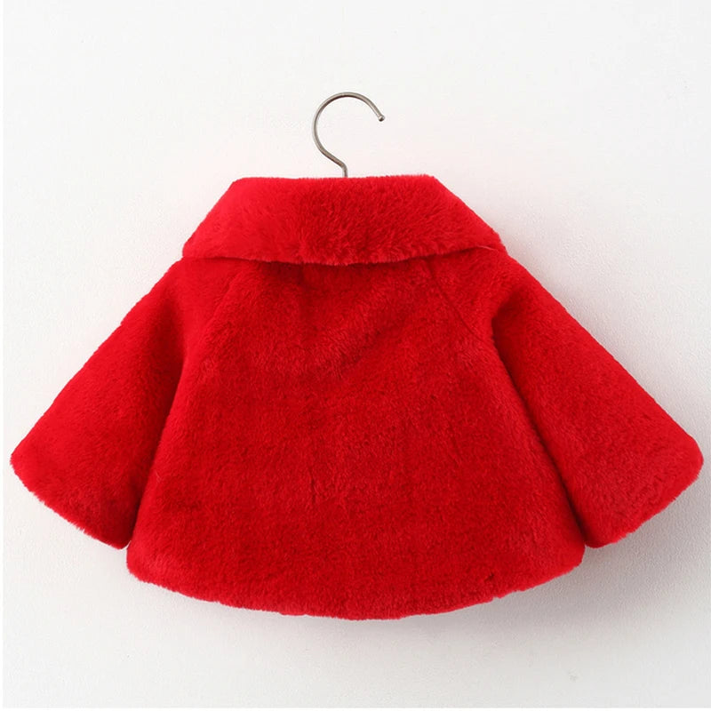 Barbara Ann Chic Faux Fur Coat - Sparkly Accents