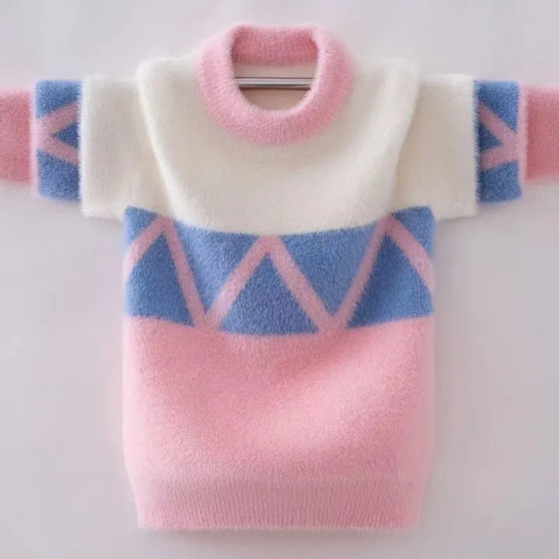 Geometric Cutie Cozy Pullover Sweaters - 2 Colors
