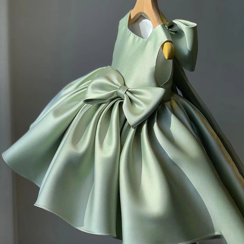 Tara Marie Elegant Party Dress with Oversized Bow in 7 Chic Colors - The Palm Beach Baby