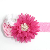 Chic Baby Chiffon Hair Accessories with Beaded Rhinestones for Babies to Toddlers - 24 Colors - The Palm Beach Baby