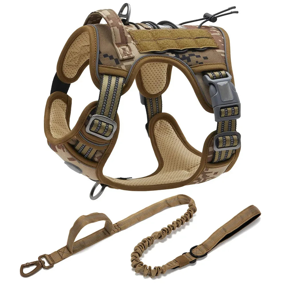 MACHO Pet - Tactical No-Pull Dog Harness & Leash 2 PC Set - The Palm Beach Baby