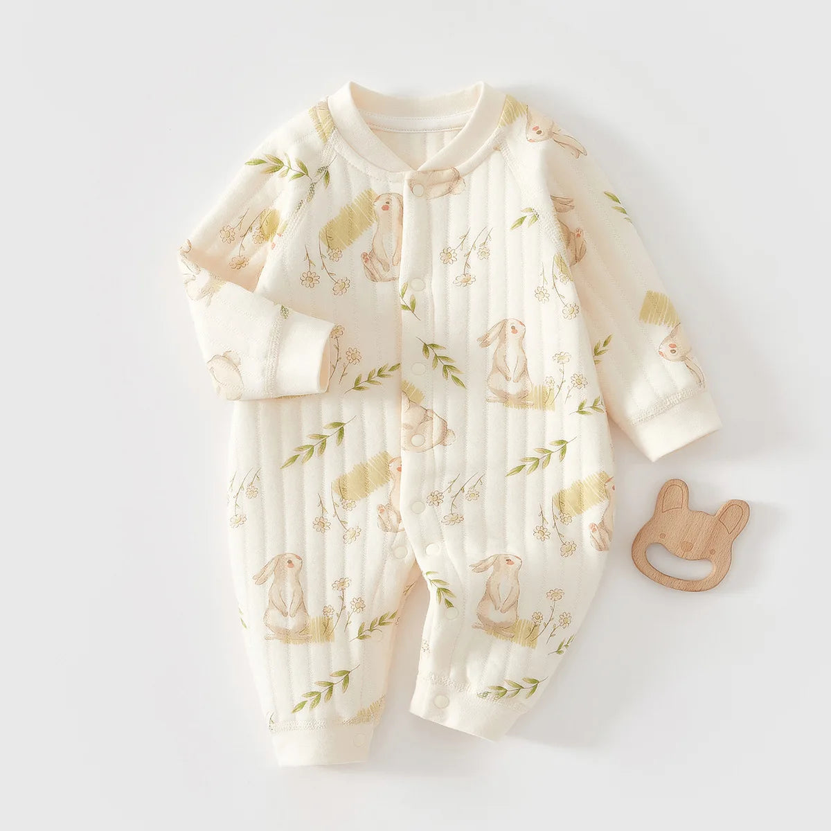 My Little Bear Quilted Cozy Warm  Baby Romper
