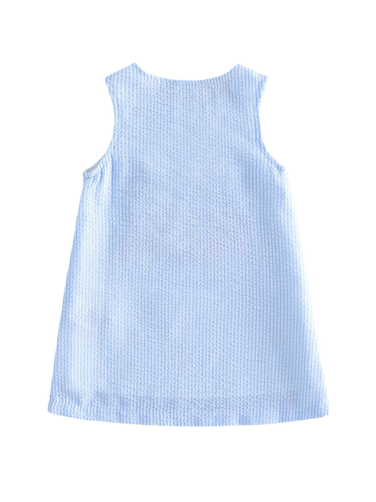 Little Girls Summer Dress in Patriotic Seersucker Style - The Palm Beach Baby Estimated 12 - 20 Day Shipping