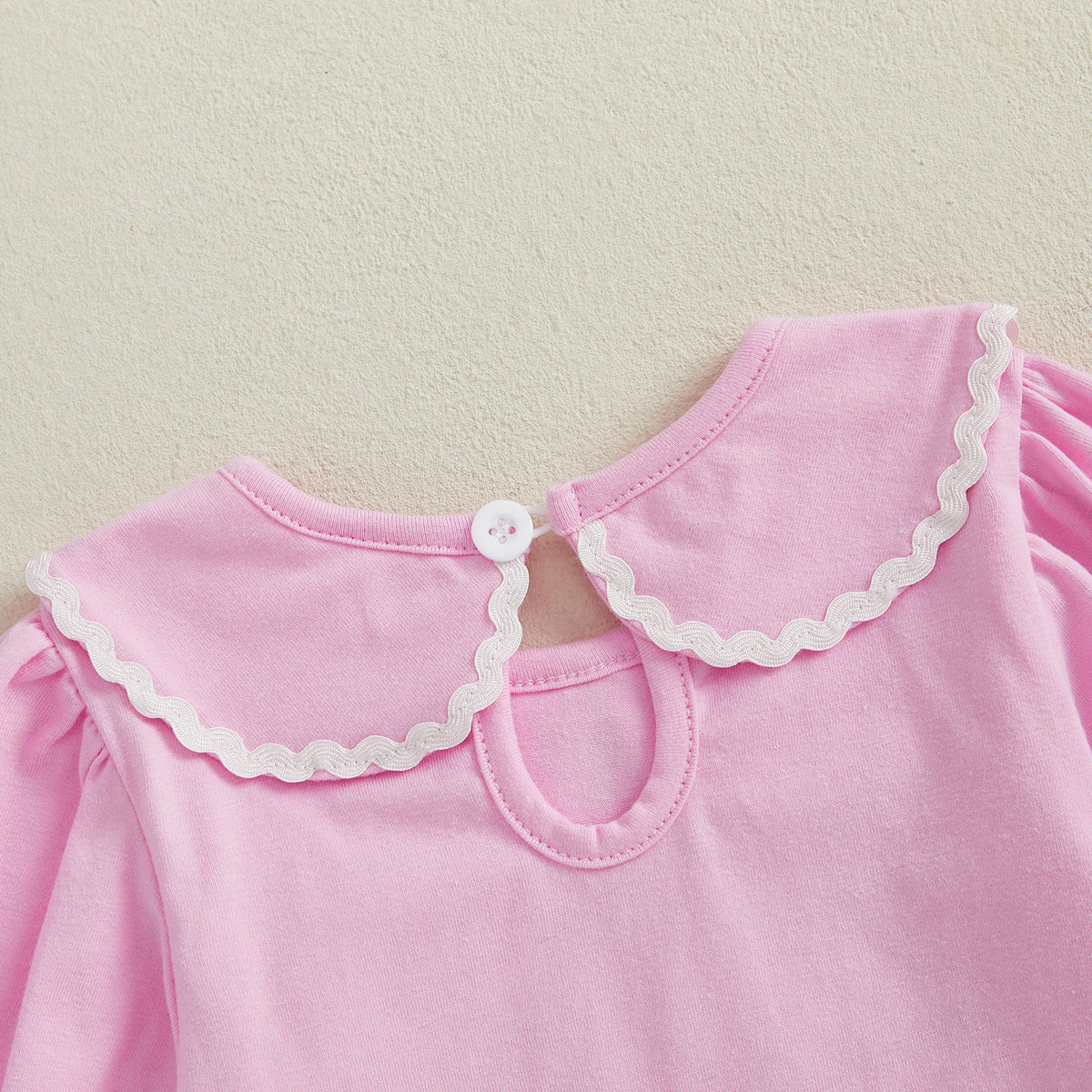 Pumpkin Petootie Little Girl Romper - Palm Beach Pink