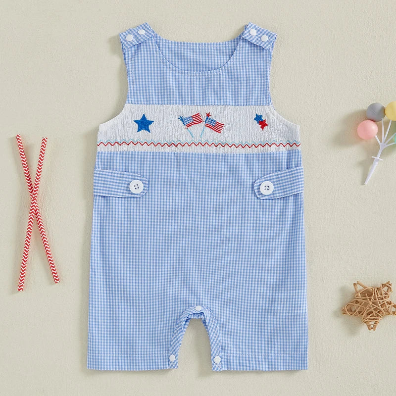 "Red, White, and Blue Cutie" Romper