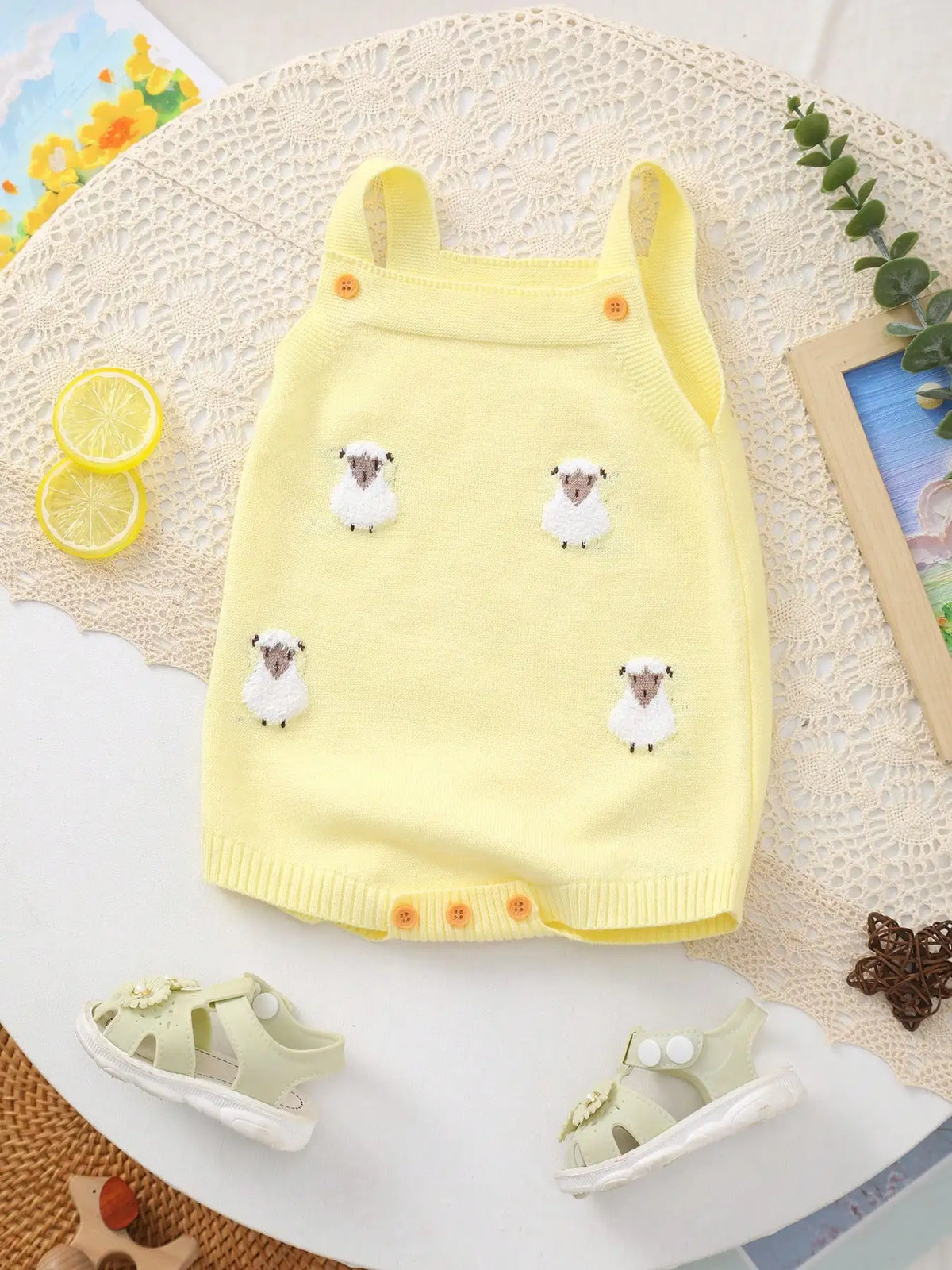 Lamb About You Baby Knit Romper - 4 Baby Approved Colors