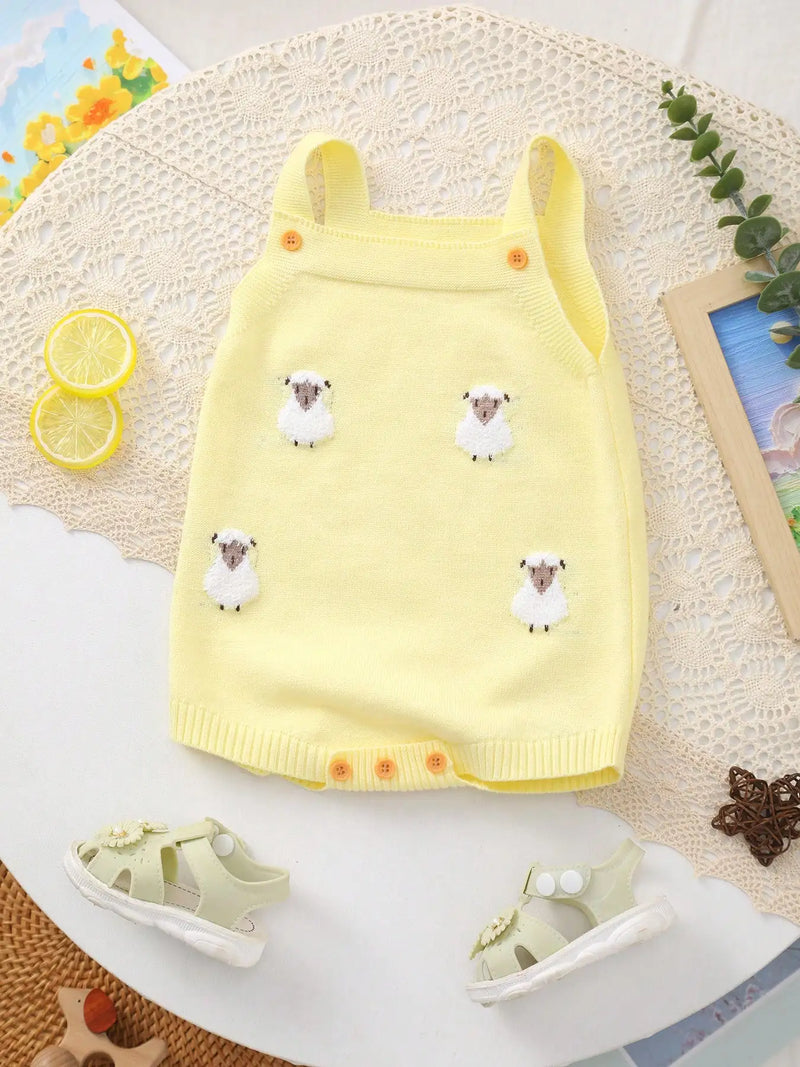 Lamb About You Baby Knit Romper - 4 Baby Approved Colors - The Palm Beach Baby
