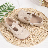 Girls T-Strap Brogue Mary Jane Flats