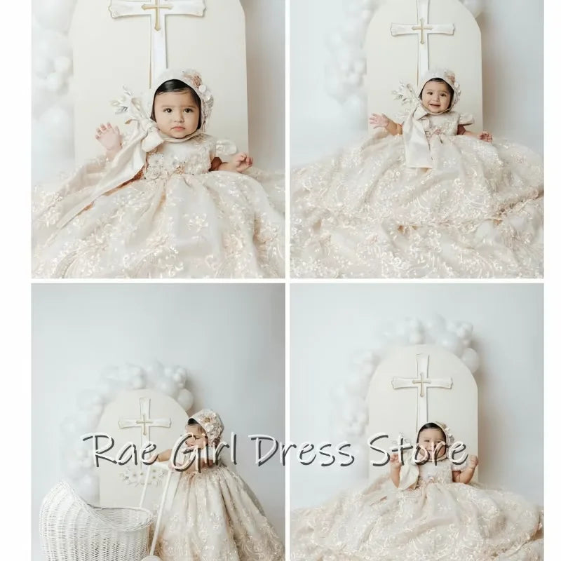 Lucille Lace Special Occasion Gown & Hat for Girls - 3 mos to 14 yrs
