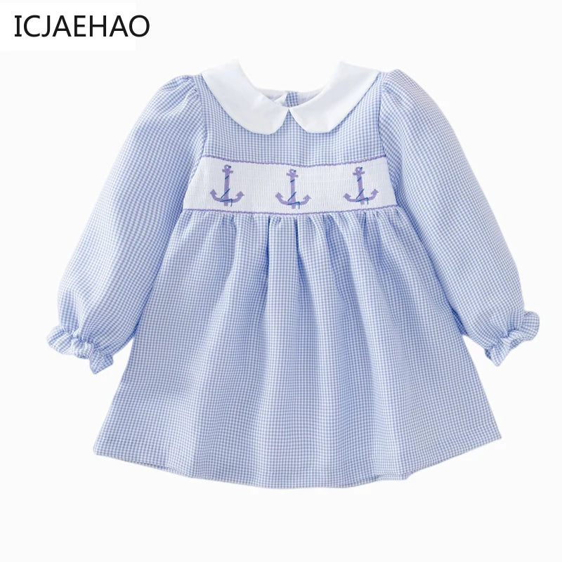"Little Anchors" Smocked Dress - 3 Colors