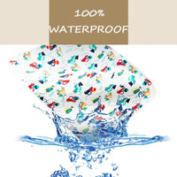 White waterproof changing pad cover with colorful car prints, 50x70 cm or 70x90 cm, splash of water