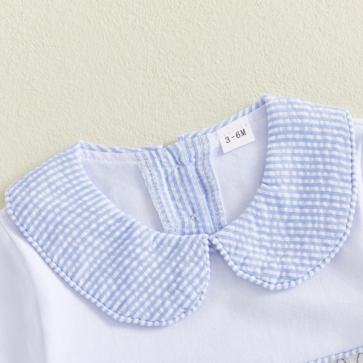 Hoppin' Great Time Seersucker Easter Bunny 2 PC Outfit - Embroidered Top - The Palm Beach Baby Estimated 12 - 20 Day Shipping