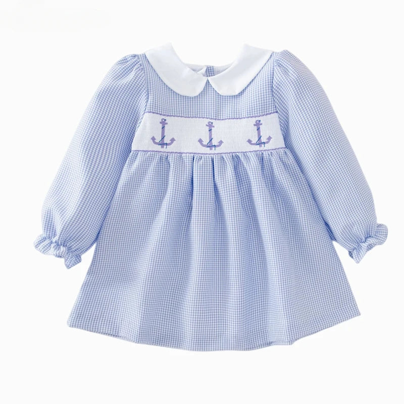 "Little Anchors" Smocked Dress - 3 Colors