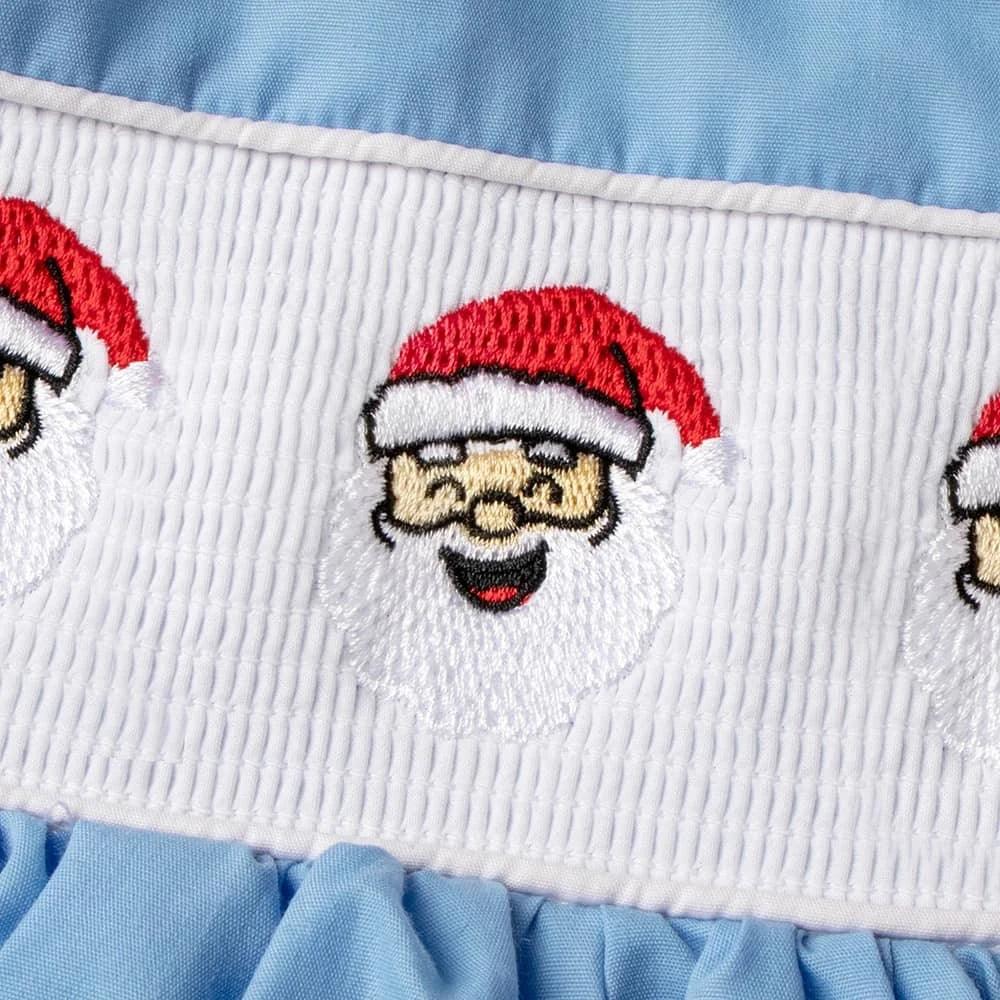 "Santa Cutie" Peter Pan Collar Baby Romper - Soft Cotton, Snap Legs, Holiday Ready - The Palm Beach Baby