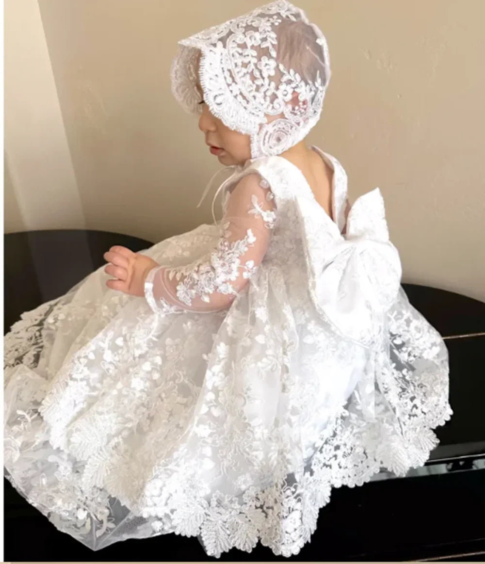 Margaret-Ann Heirloom Lace Baby Gown - 3 Mos-14 Yrs