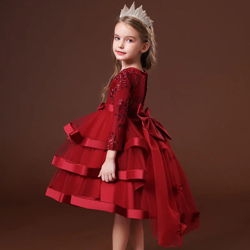Emmerson Tiered Special Occasion Dress - Satin and Tulle Elegance