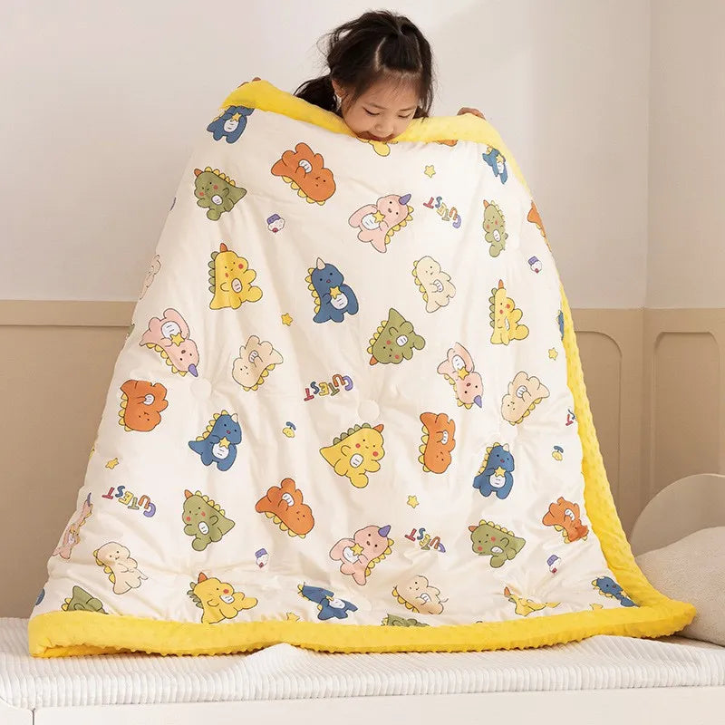 Adorable Cartoon Crazy Children's Cotton Blend Cozy Warm Minky Blanket - The Palm Beach Baby Estimated 13 - 20 Day Shipping