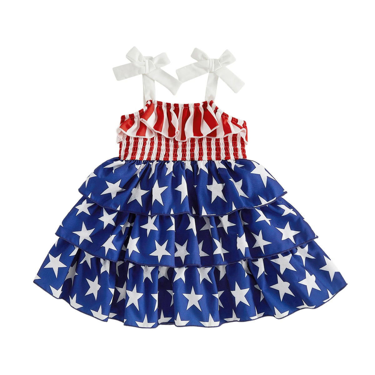 Sara Stripes and Stars. Adorable Girls Patriotic Sundress - The Palm Beach Baby Estimated 12 - 19