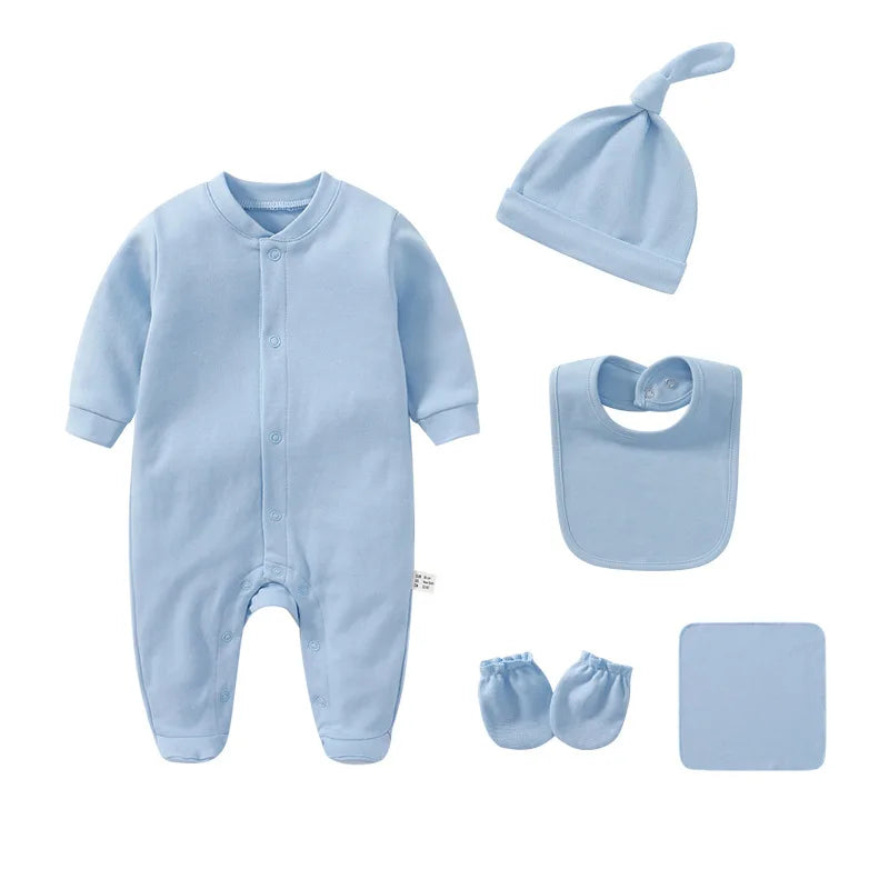 "Rory" Baby's Cotton Layette 5 PC Set