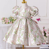 Danella Brocade Special Occasion Dress in 2 Elegant Colors - The Palm Beach Baby Estimated 12 -21 Day Shipping
