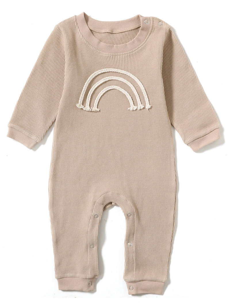 "Over The Rainbow" Baby's Cotton Knit Romper