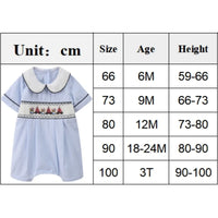 Teddy Bear and Stripe Seersucker Romper - Soft, Stylish & Perfect for Summer Adventures - The Palm Beach Baby The Palm Beach Baby