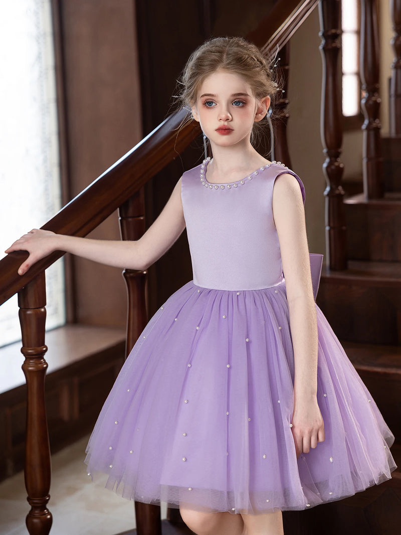 "Faith" Elegant V-Back Dress - Royal Purple