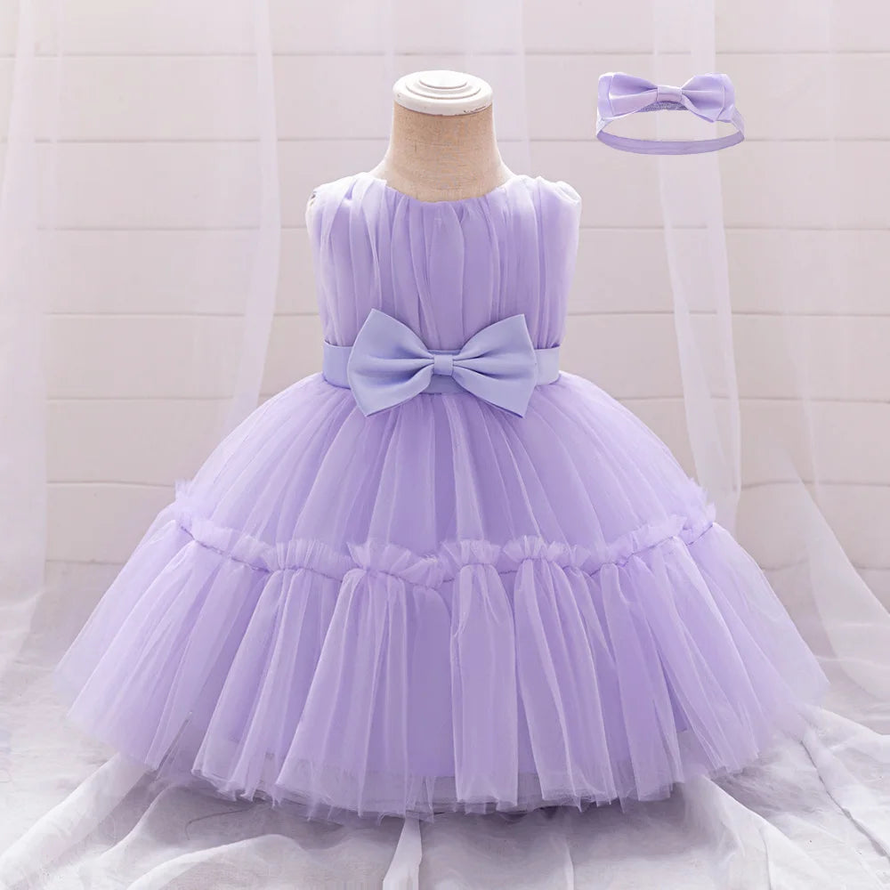 Rowena Lace Special Occasion Dress with Matching Headbow