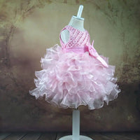 Magdeline Elegant Beaded Special Occasion Dress with Bow - 4 Color Options