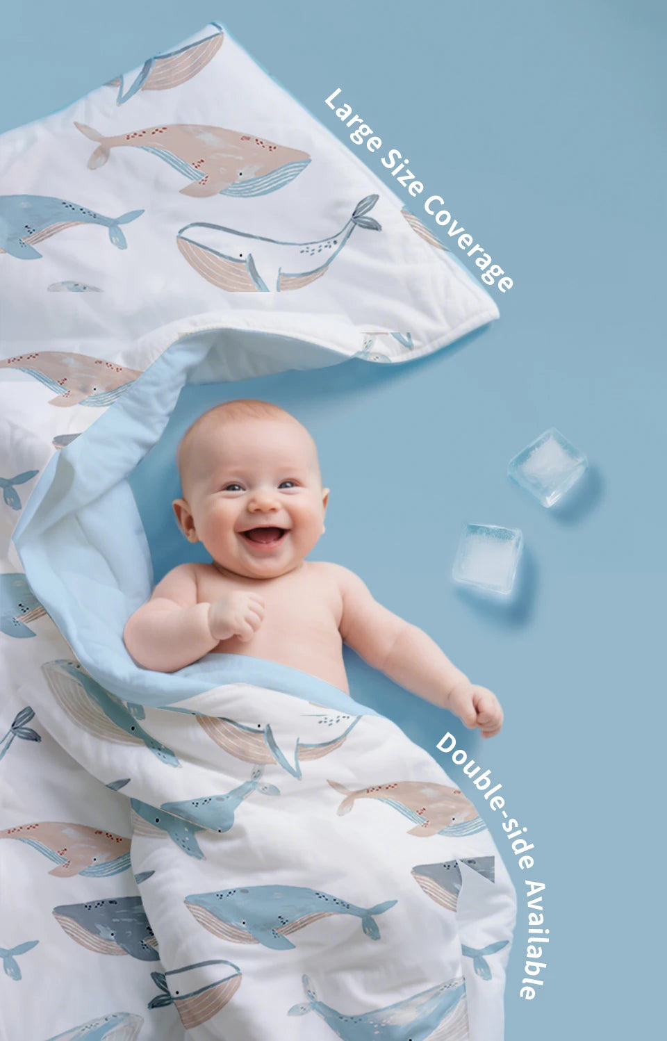 150x110cm Summer Cool Quilted Naptime Blanket - The Palm Beach Baby Estimated 12 - 20 Day Shipping