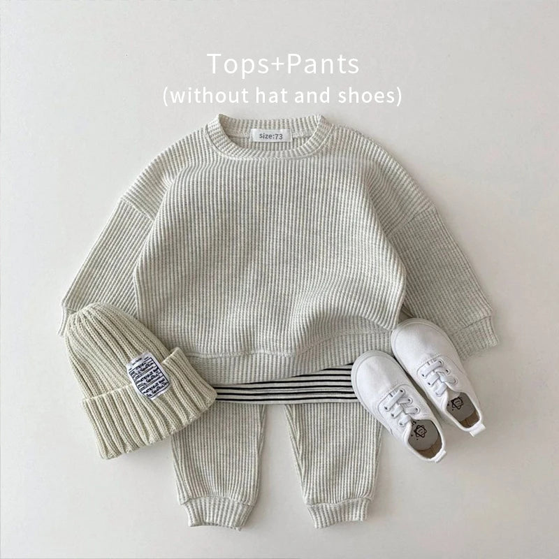 Bryce 2 Piece Fashionable Childrens Waffle Knit Clothing Set