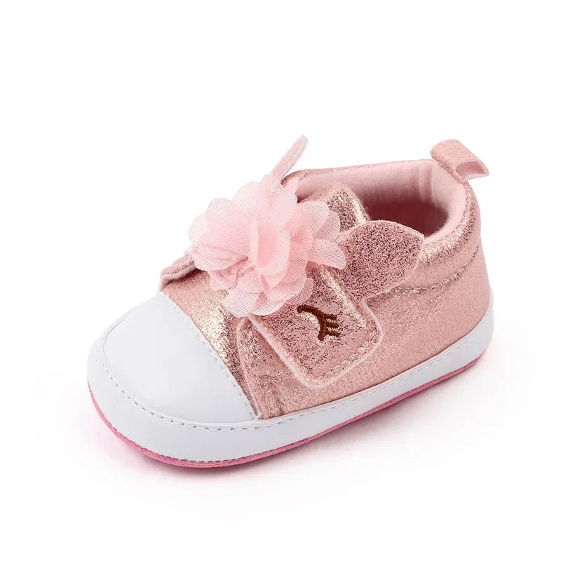 Soft Sole Canvas Anti-Slip Baby Shoes - 3 Shimmering Colors