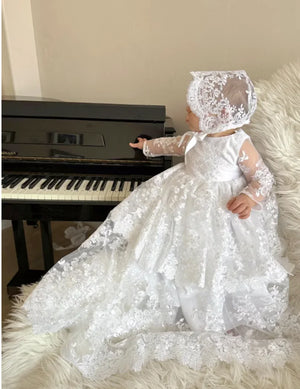Margaret-Ann Heirloom Lace Baby Gown - 3 Mos-14 Yrs
