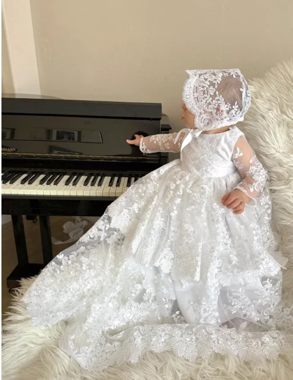 Margaret-Ann Heirloom Lace Baby Gown - 3 Mos-14 Yrs