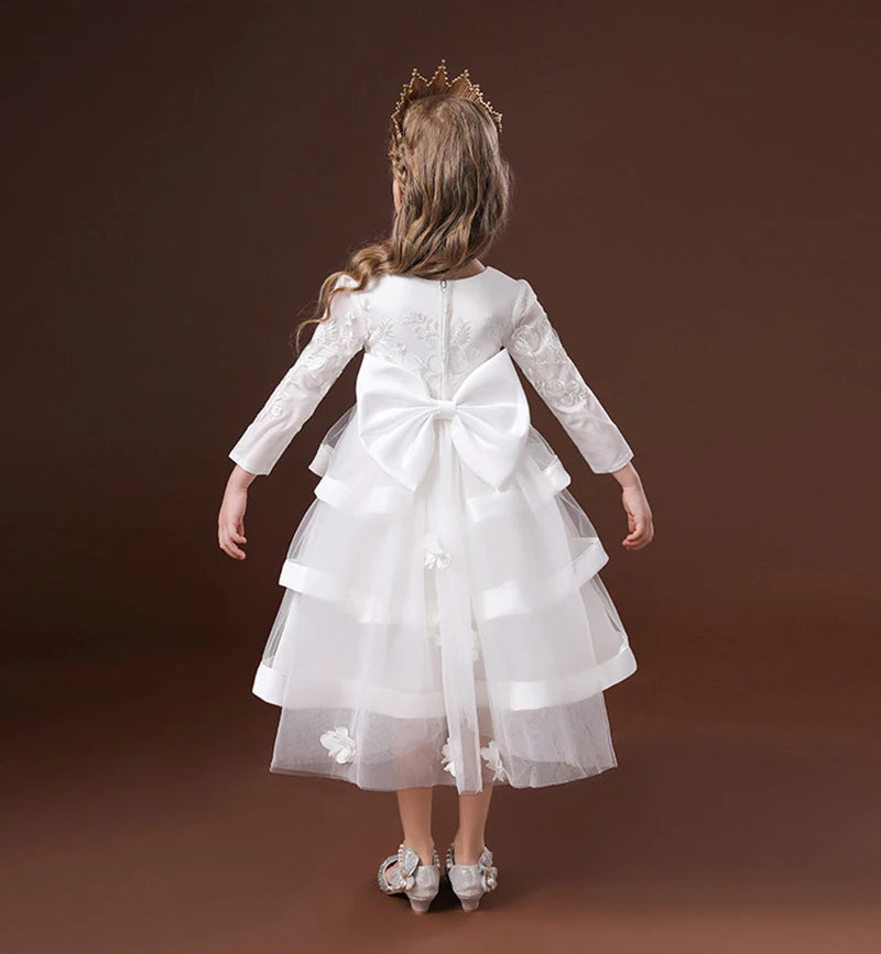 Emmerson Tiered Special Occasion Dress - Satin and Tulle Elegance