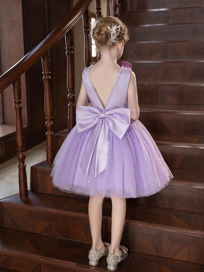 "Faith" Elegant V-Back Dress - Royal Purple