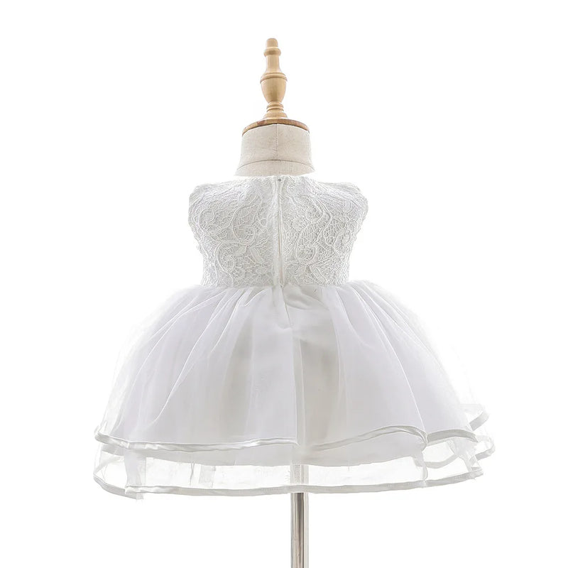 "Kristine-Elizabeth" White Lace Occasion Dress
