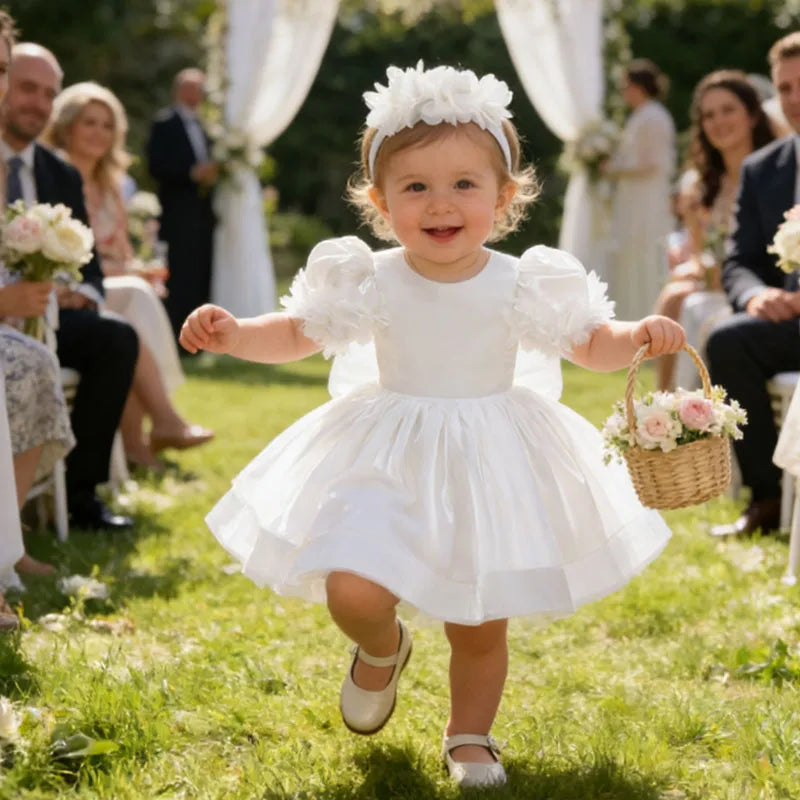 Aliana Tulle Special Occasion Dress With Elegant Head Band - The Palm Beach Baby Esrimated 13-19 Day Shipping