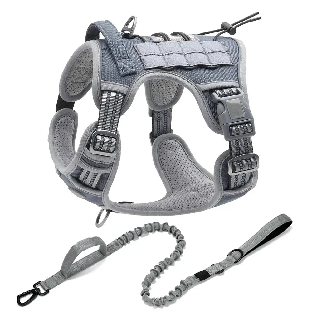 MACHO Pet - Tactical No-Pull Dog Harness & Leash 2 PC Set - The Palm Beach Baby